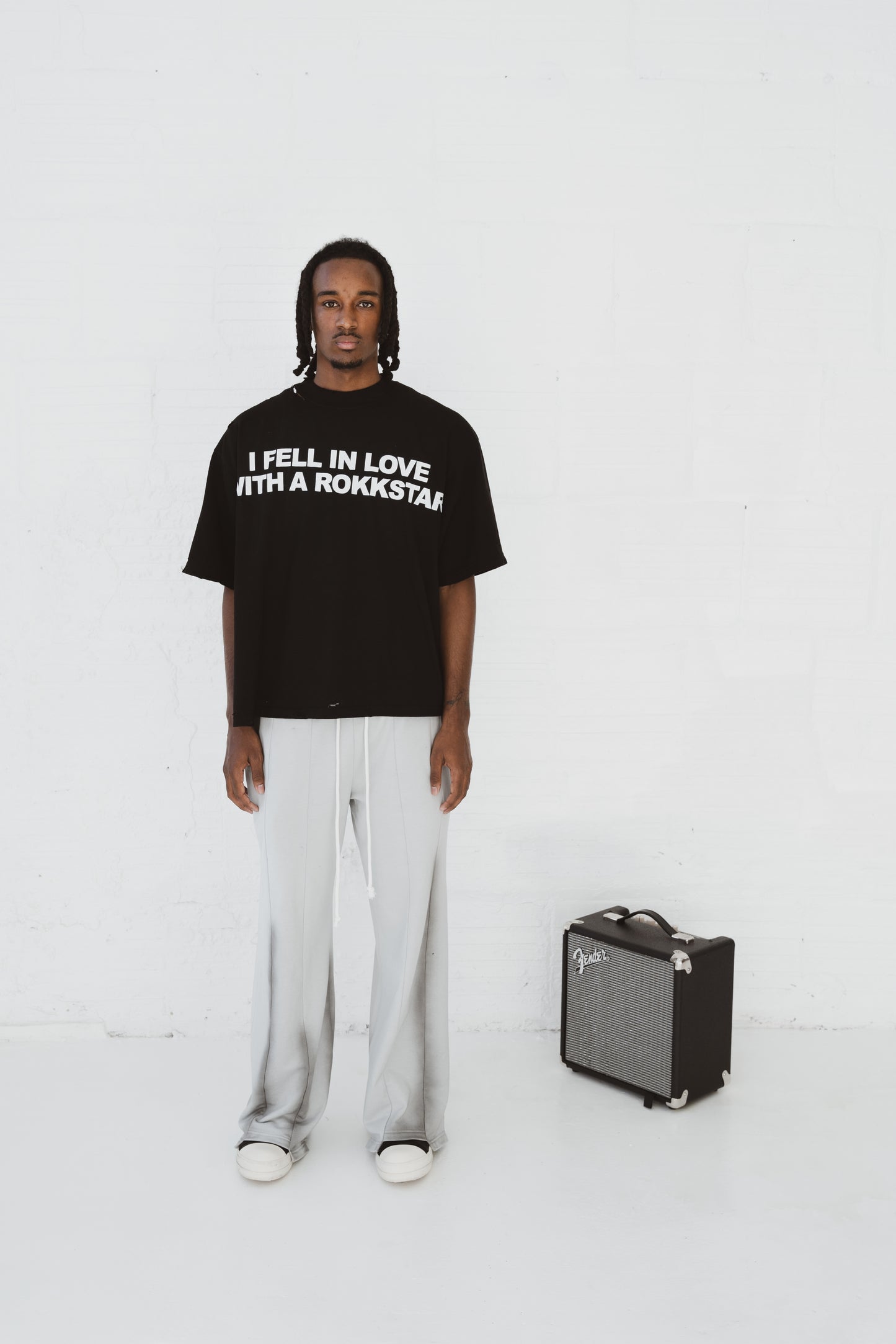 “I Fell In Love With A Rokkstar” Shirt Black